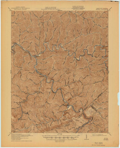 United States Geological Survey Regina, KY-VA (1917, 62500-Scale) digital map