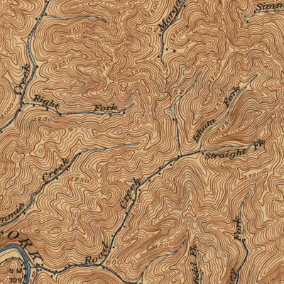 United States Geological Survey Regina, KY-VA (1917, 62500-Scale) digital map