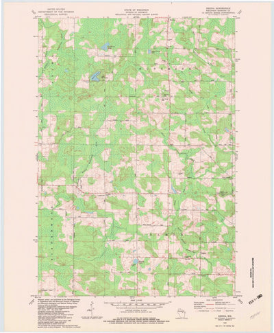 United States Geological Survey Regina, WI (1982, 24000-Scale) digital map