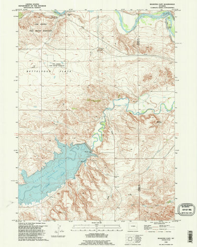 United States Geological Survey Register Cliff, WY (1990, 24000-Scale) digital map