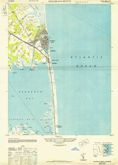 United States Geological Survey Rehoboth Beach, DE (1948, 24000-Scale) digital map