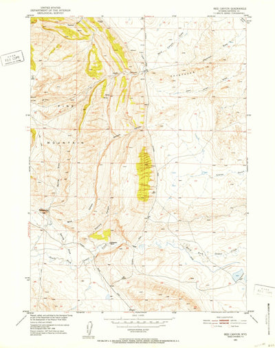 United States Geological Survey Reid Canyon, WY (1951, 24000-Scale) digital map