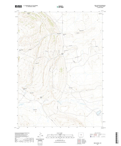 United States Geological Survey Reid Canyon, WY (2021, 24000-Scale) digital map