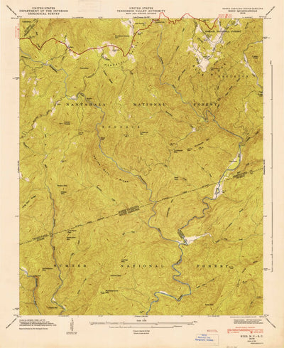 United States Geological Survey Reid, NC-SC (1947, 24000-Scale) digital map
