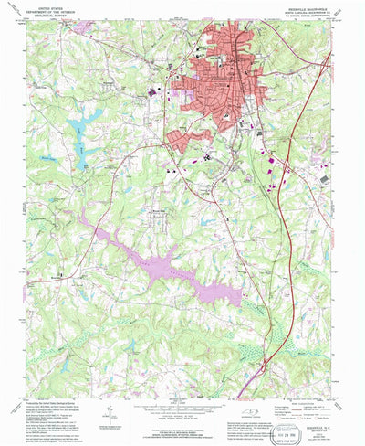 United States Geological Survey Reidsville, NC (1972, 24000-Scale) digital map