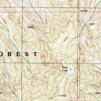 United States Geological Survey Reiley Peak, AZ (1996, 24000-Scale) digital map