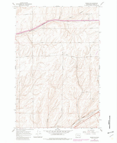 United States Geological Survey Reiman SE, WA (1967, 24000-Scale) digital map
