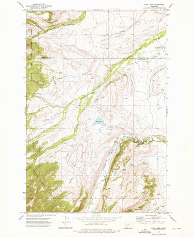 United States Geological Survey Rein Lake, MT (1972, 24000-Scale) digital map