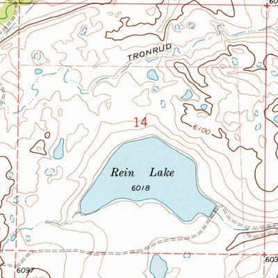 United States Geological Survey Rein Lake, MT (1972, 24000-Scale) digital map