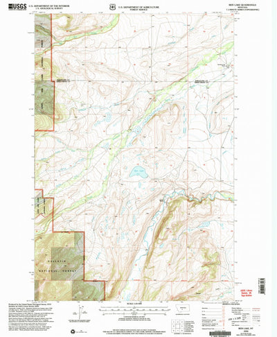 United States Geological Survey Rein Lake, MT (2000, 24000-Scale) digital map