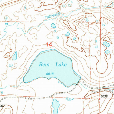 United States Geological Survey Rein Lake, MT (2000, 24000-Scale) digital map