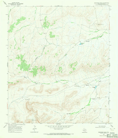 United States Geological Survey Reininger Draw, TX (1968, 24000-Scale) digital map