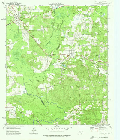 United States Geological Survey Reklaw, TX (1973, 24000-Scale) digital map