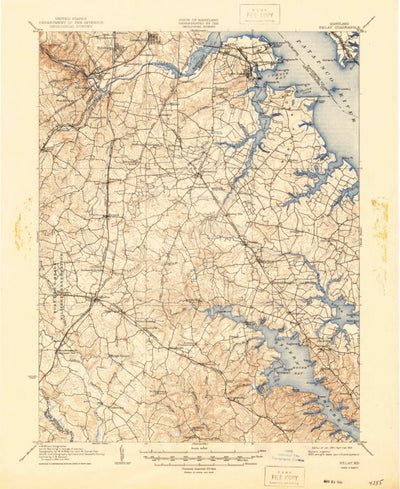 United States Geological Survey Relay, MD (1907, 62500-Scale) digital map