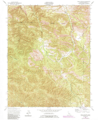 United States Geological Survey Reliz Canyon, CA (1949, 24000-Scale) digital map