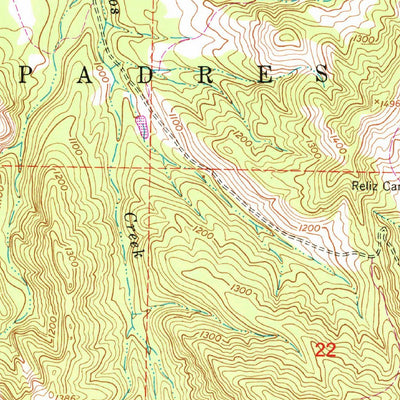 United States Geological Survey Reliz Canyon, CA (1949, 24000-Scale) digital map