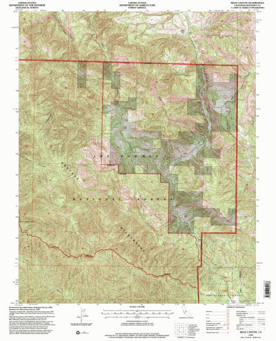 United States Geological Survey Reliz Canyon, CA (1995, 24000-Scale) digital map