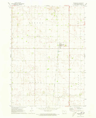 United States Geological Survey Rembrandt, IA (1971, 24000-Scale) digital map