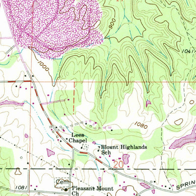 United States Geological Survey Remlap, AL (1960, 24000-Scale) digital map