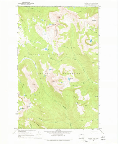 United States Geological Survey Remmel Mountain, WA (1969, 24000-Scale) digital map