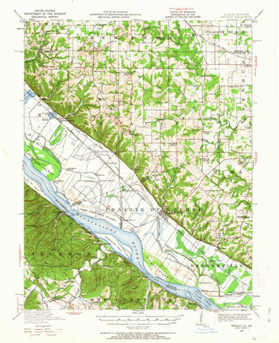 United States Geological Survey Renault, IL-MO (1940, 62500-Scale) digital map
