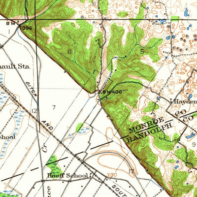 United States Geological Survey Renault, IL-MO (1940, 62500-Scale) digital map