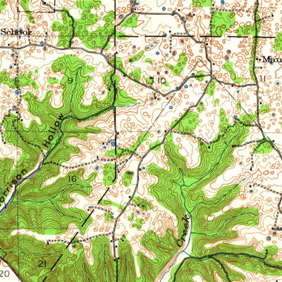 United States Geological Survey Renault, IL-MO (1940, 62500-Scale) digital map