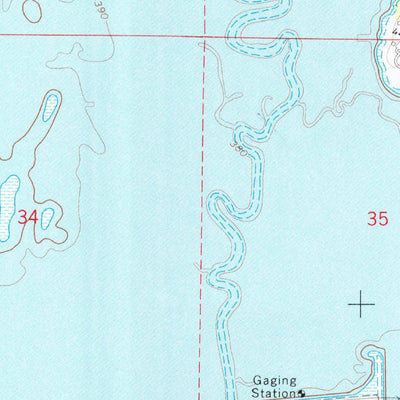 United States Geological Survey Rend Lake Dam, IL (1975, 24000-Scale) digital map