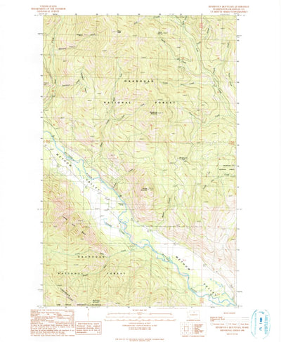 United States Geological Survey Rendevous Mountain, WA (1991, 24000-Scale) digital map