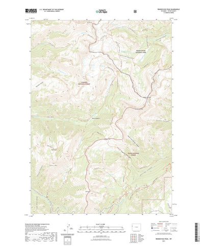 United States Geological Survey Rendezvous Peak, WY (2021, 24000-Scale) digital map