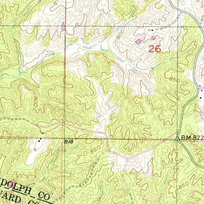 United States Geological Survey Renick, MO (1953, 24000-Scale) digital map
