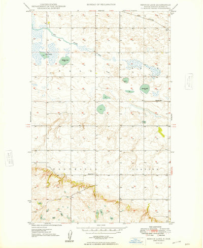 United States Geological Survey Rennie Lake, ND (1949, 24000-Scale) digital map