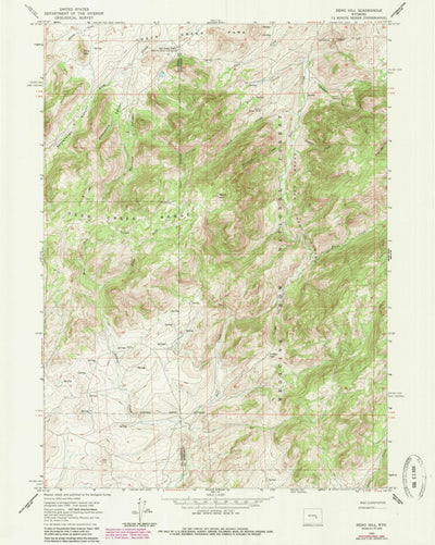 United States Geological Survey Reno Hill, WY (1960, 24000-Scale) digital map