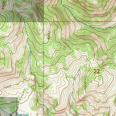 United States Geological Survey Reno Hill, WY (1992, 24000-Scale) digital map