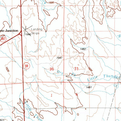 United States Geological Survey Reno Junction, WY (1974, 100000-Scale) digital map