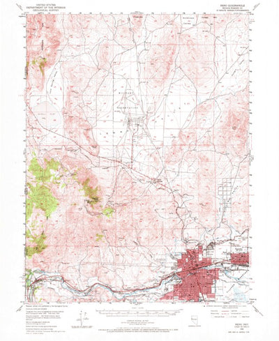 United States Geological Survey Reno, NV (1950, 62500-Scale) digital map
