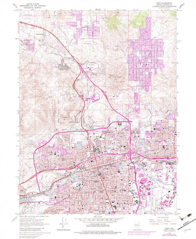 United States Geological Survey Reno, NV (1967, 24000-Scale) digital map