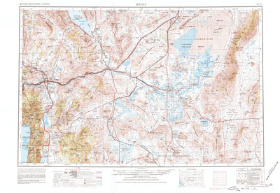 United States Geological Survey Reno, NV-CA (1957, 250000-Scale) digital map