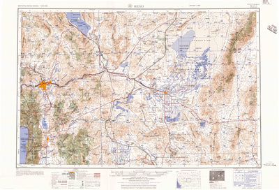 United States Geological Survey Reno, NV-CA (1959, 250000-Scale) digital map