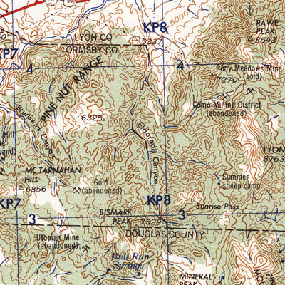 United States Geological Survey Reno, NV-CA (1959, 250000-Scale) digital map