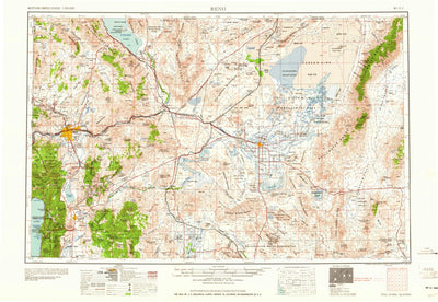 United States Geological Survey Reno, NV-CA (1960, 250000-Scale) digital map