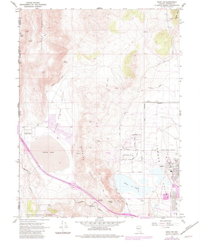 United States Geological Survey Reno NW, NV (1967, 24000-Scale) digital map