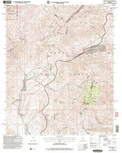 United States Geological Survey Reno Pass, AZ (2004, 24000-Scale) digital map