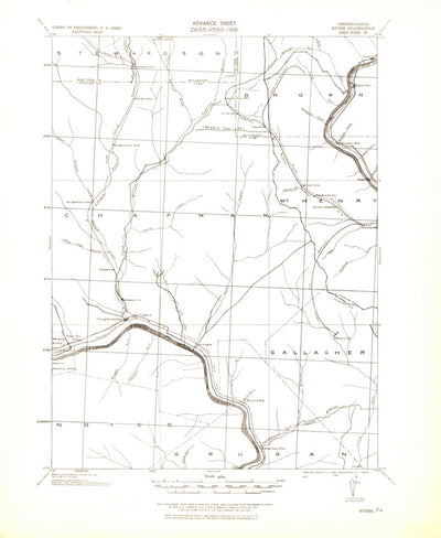 United States Geological Survey Renovo East, PA (1943, 62500-Scale) digital map