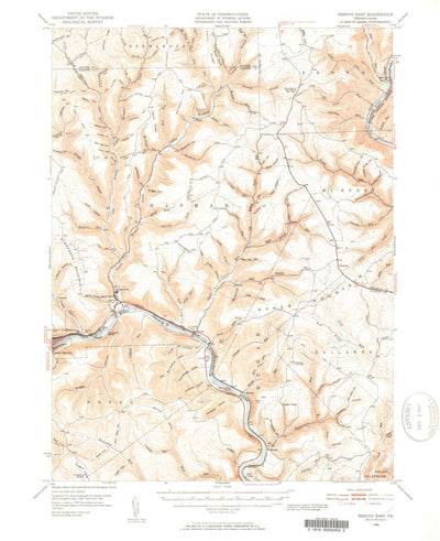 United States Geological Survey Renovo East, PA (1946, 24000-Scale) digital map