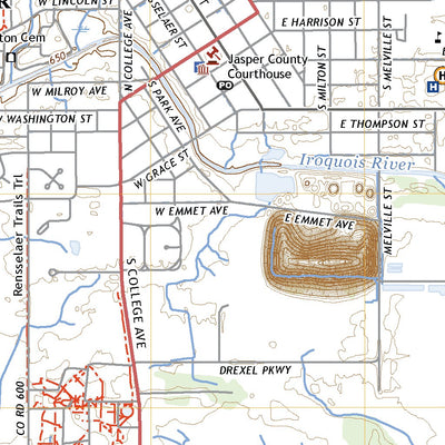 United States Geological Survey Rensselaer, IN (2022, 24000-Scale) digital map