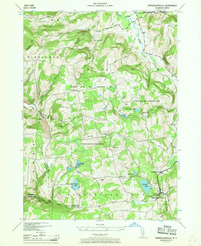 United States Geological Survey Rensselaerville, NY (1946, 24000-Scale) digital map