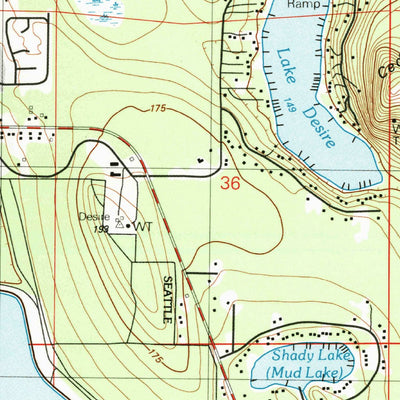 United States Geological Survey Renton, WA (1983, 25000-Scale) digital map