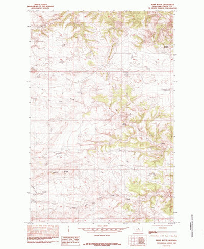 United States Geological Survey Reppe Butte, MT (1985, 24000-Scale) digital map