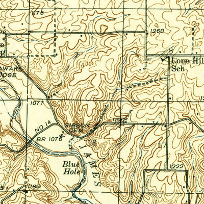 United States Geological Survey Republic, MO (1938, 48000-Scale) digital map